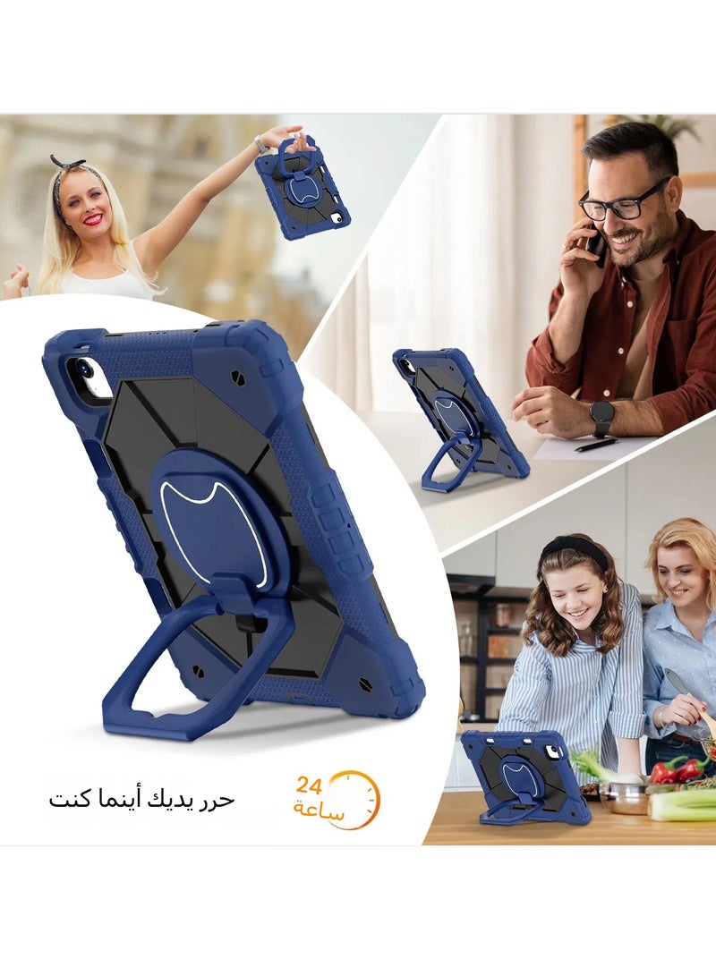 For iPad Air11 2024 tablet case, all-inclusive rotating bracket, silicone strap strap. - Image 3